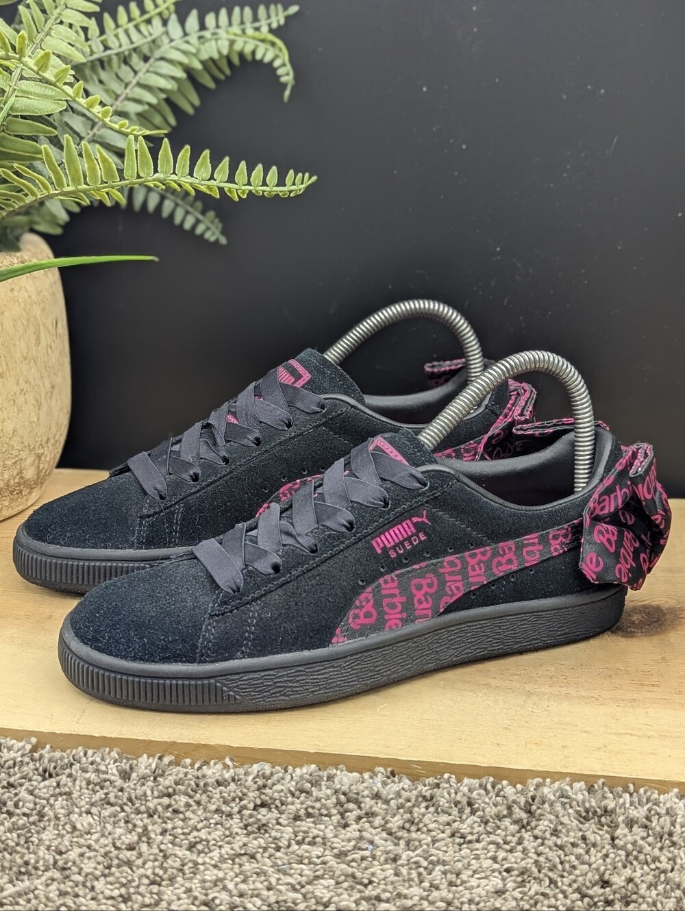 Puma Barbie Collab  Youth Size 4.5 Sparkled Platform Casual Sneakers  Shoes